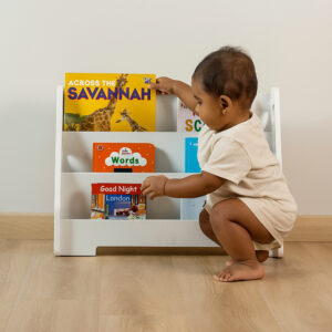 Montessori 3-tier White Bookshelf