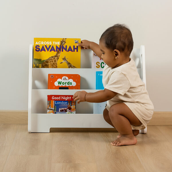 1 Montessori 3-tier White Bookshelf