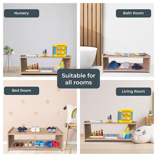 81G2FouaMqL._SX679_ WonderVed Montessori Shelf for Kids 2 Tier