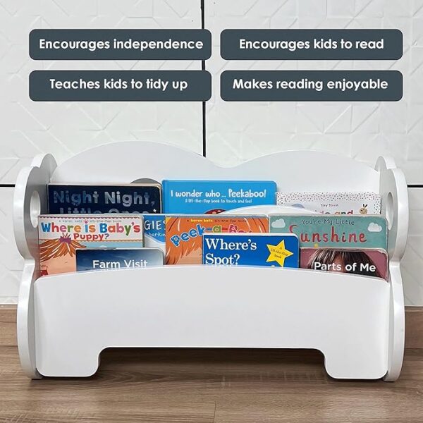 81LuZ+UX8dL._SX679_ WonderVed Montessori Bookshelf - Whimsical Cloud-Shaped Kids Bookshelf
