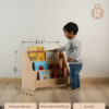 DIMENSION PAGE WonderVed Montessori Book Shelf for Kids Room