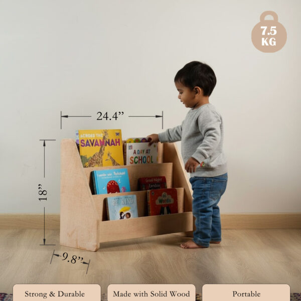 DIMENSION PAGE WonderVed Montessori Book Shelf for Kids Room