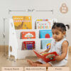 dim page Montessori 3-tier White Bookshelf