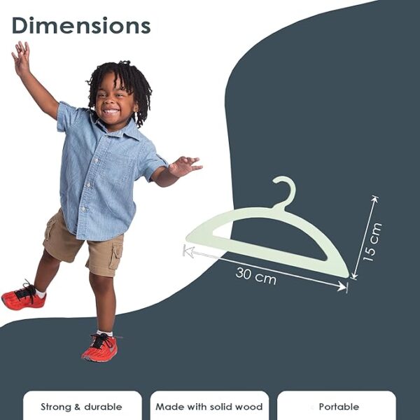718k1xbXdiL._SX679_ WonderVed Set of 6 Premium Montessori-Inspired Wooden Hangers for Kids