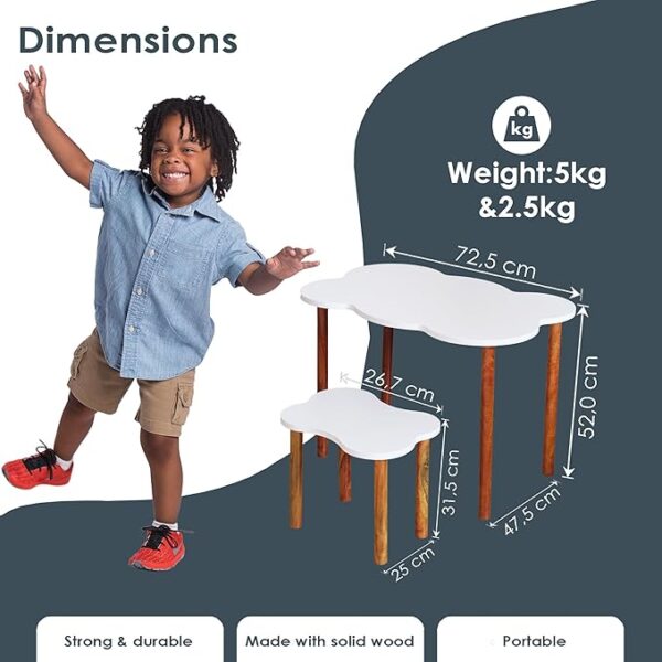 71ChjtMz5UL._SX679_ WonderVed Kids Table and Chair Set