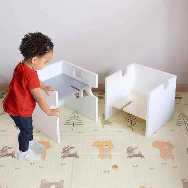 71QL0j5xNUL._SX679_ WonderVed Kids Wooden Cube Chair and Table Set