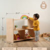 dimension page WonderVed Montessori Shelf for Kids