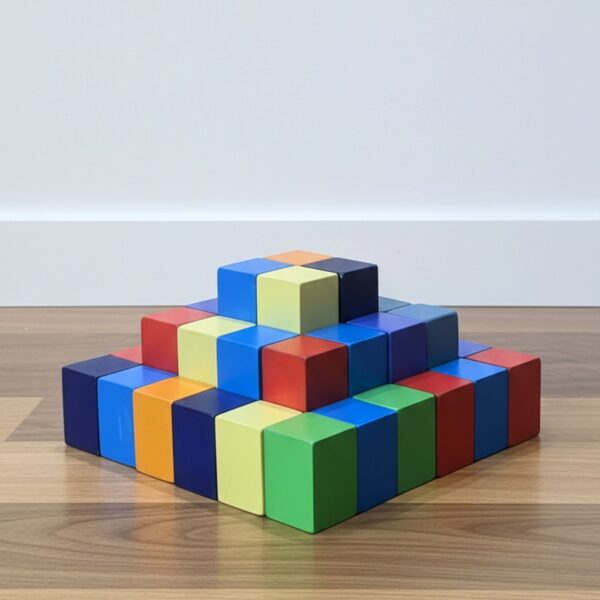 1 Wooden Pyramid Blocks Stacking Toy for Kids