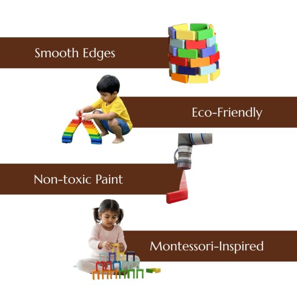 4 Wooden Domino Blocks