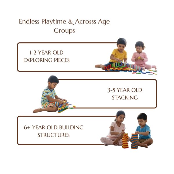 5 Wooden Domino Blocks