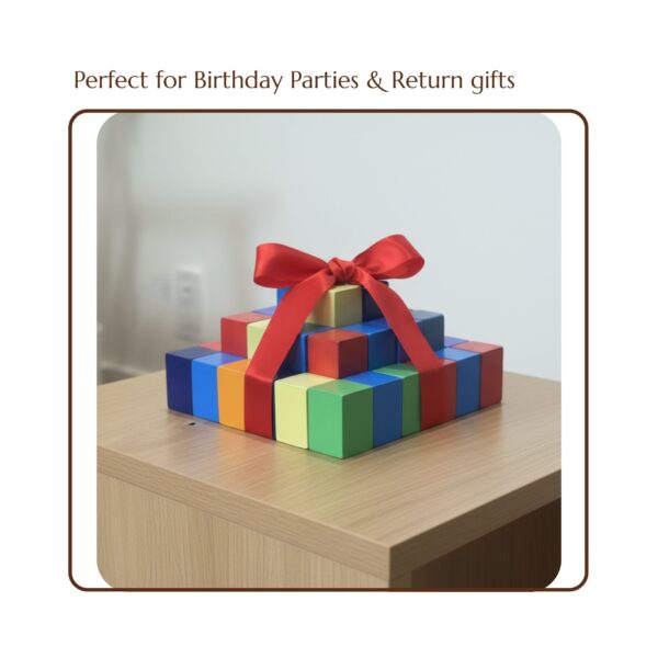 7 Wooden Pyramid Blocks Stacking Toy for Kids