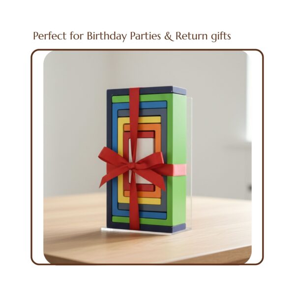 Wooden Rainbow Stacker Toy for Kids