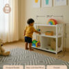 Dim PAge Montessori 3-tier White Toyshelf for Kids