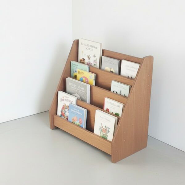 WonderVed Montessori 4-tier Book Shelf for Kids Room