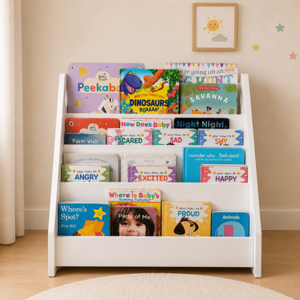 WonderVed Montessori 4-tier White Bookshelf