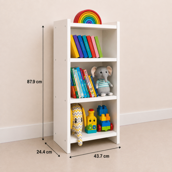 ChatGPT Image Aug 5, 2026, 03_13_58 PM 3-Tier White Multipurpose Bookshelf