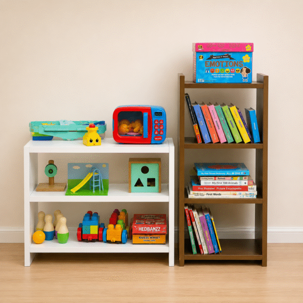 ChatGPT Image Aug 5, 2026, 04_07_43 PM WonderVed Wooden Kids Book & Toy Storage Unit Combo