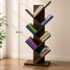 Tree Shaped Wooden Bookshelf Dimensions Tree shaped wooden bookshelf dimensions showing 34.5 inch height, 13.5 inch width and 7 inch depth